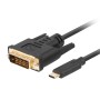 Lanberg CA-CMDV-10CU-0018-BK video cable adapter 1.8 m USB Type-C DVI-D Black