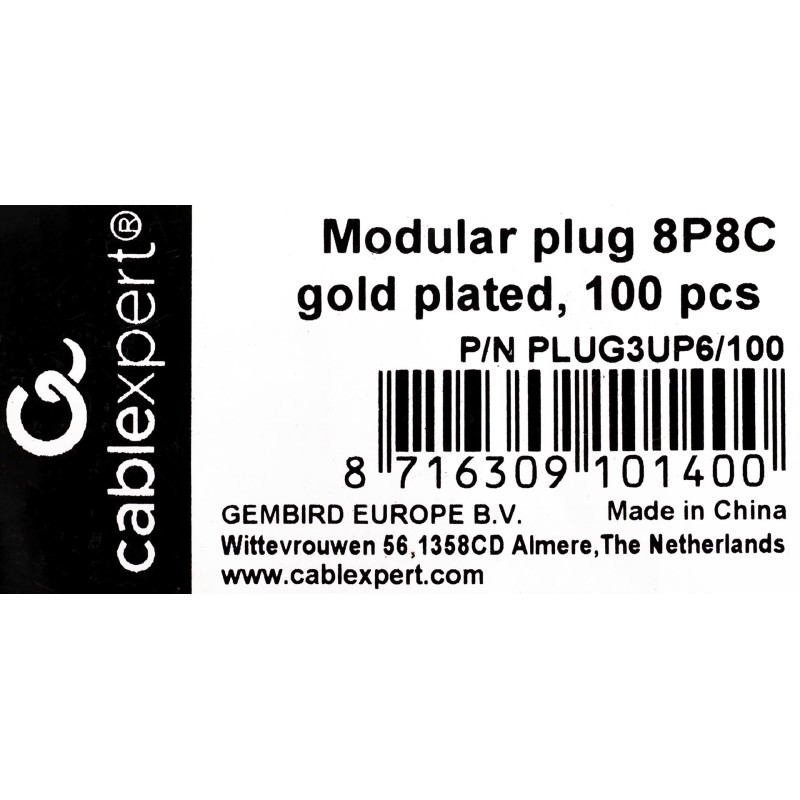 Cablexpert PLUG3UP6/100 wire connector 1 Transparent Cablexpert PLUG3UP6/100 wire connector 1 Transparent
