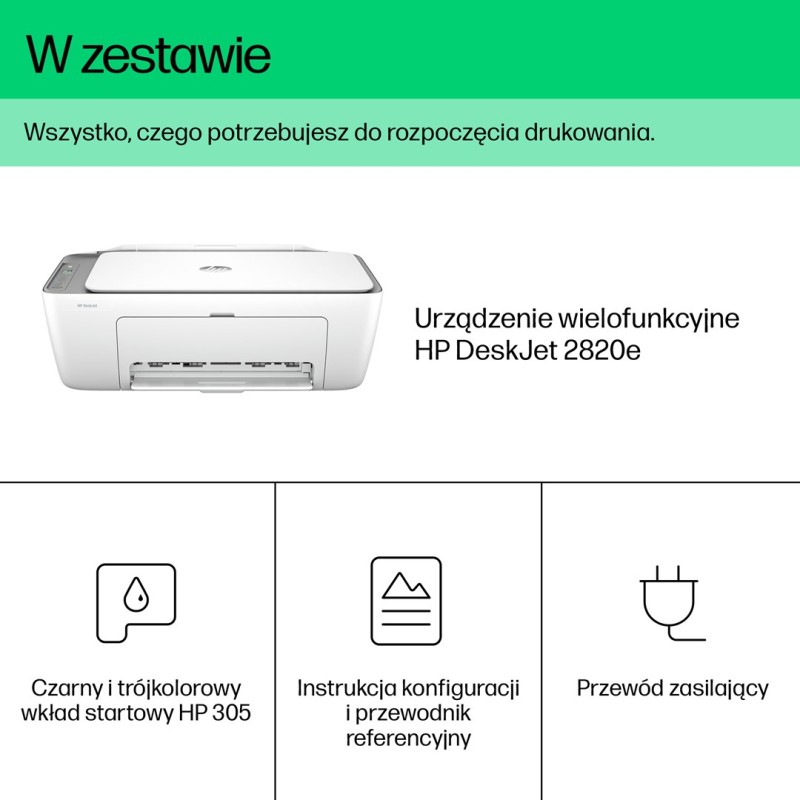 HP DeskJet 2820e All-in-One Printer Thermal inkjet A4 4800 x 1200 DPI 7.5 ppm Wi-Fi