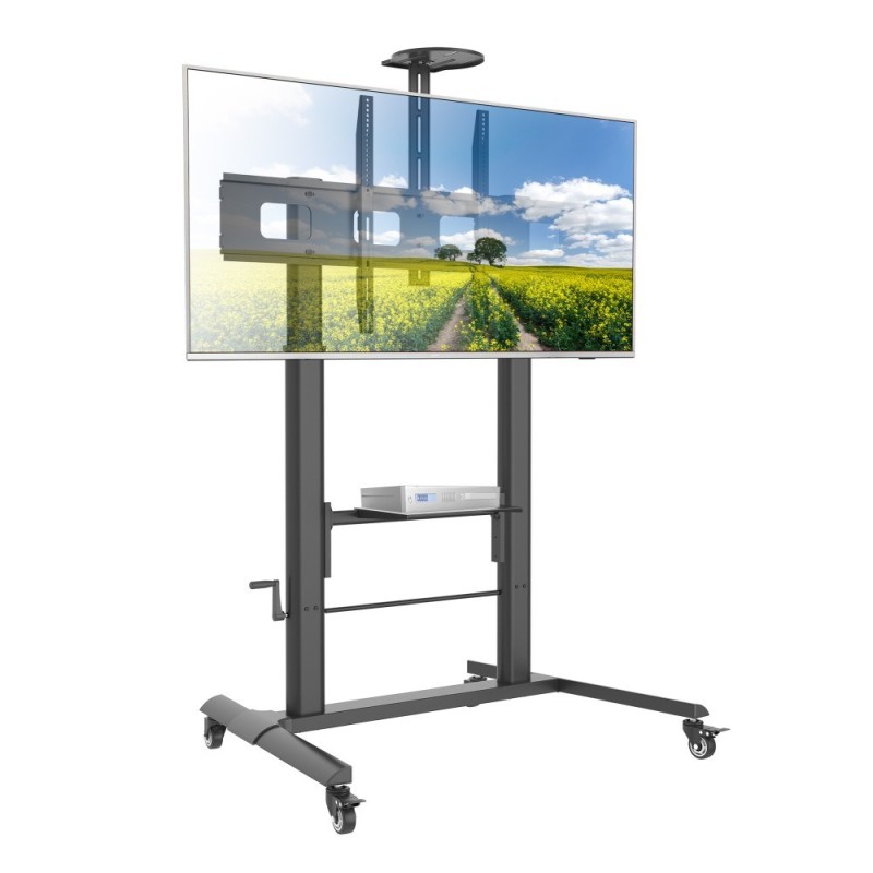 Techly ICA-TR230 multimedia cart/stand Black Flat panel