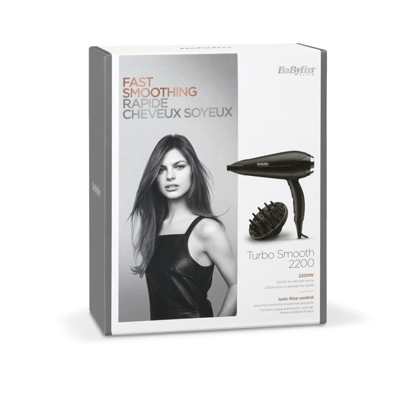 BaByliss D572DE hair dryer 2200 W Black BaByliss D572DE hair dryer 2200 W Black