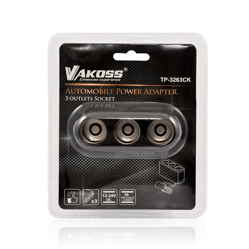 Vakoss TP-3263CK Car Cigarette Lighter Splitter Vakoss TP-3263CK Car Cigarette Lighter Splitter