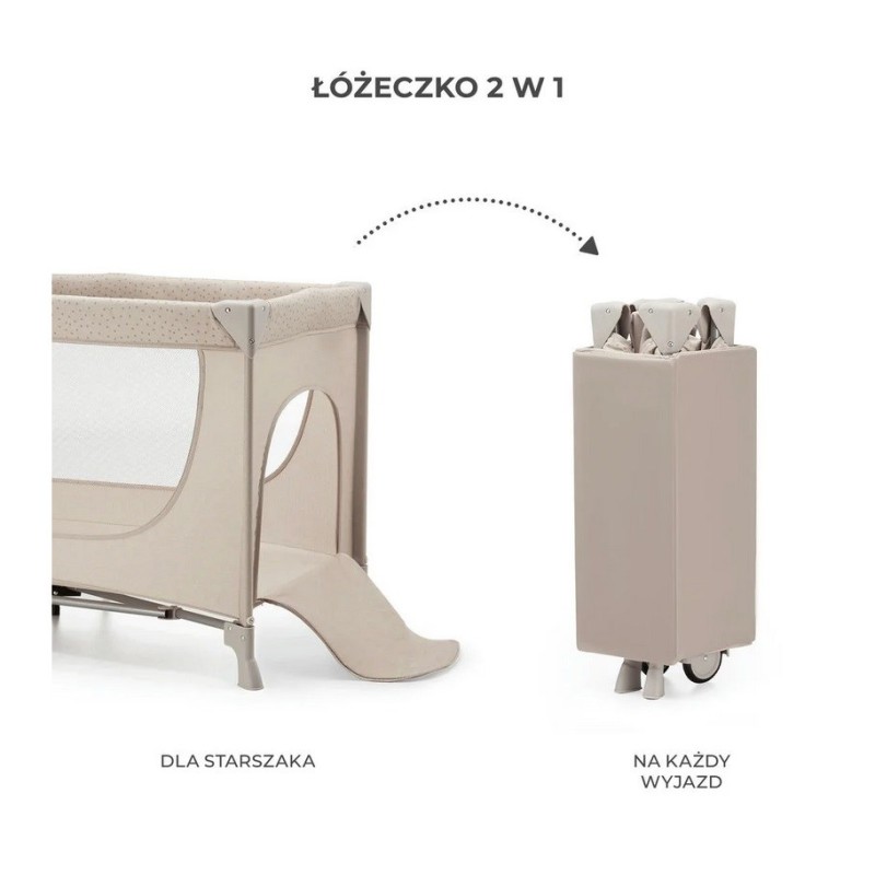 Kinderkraft Joy 2 travel cot, beige