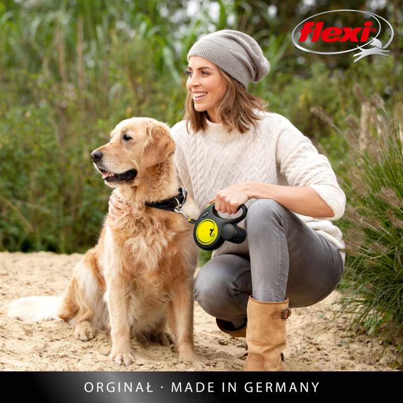 Flexi New NEON 5 m Black, Yellow Dog Retractable lead Flexi New NEON 5 m Black, Yellow Dog Retractable lead