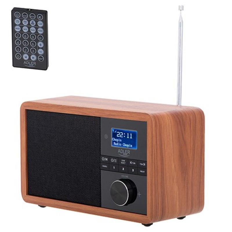 Adler AD 1184 radio Portable Digital Black, Wood Adler AD 1184 radio Portable Digital Black, Wood