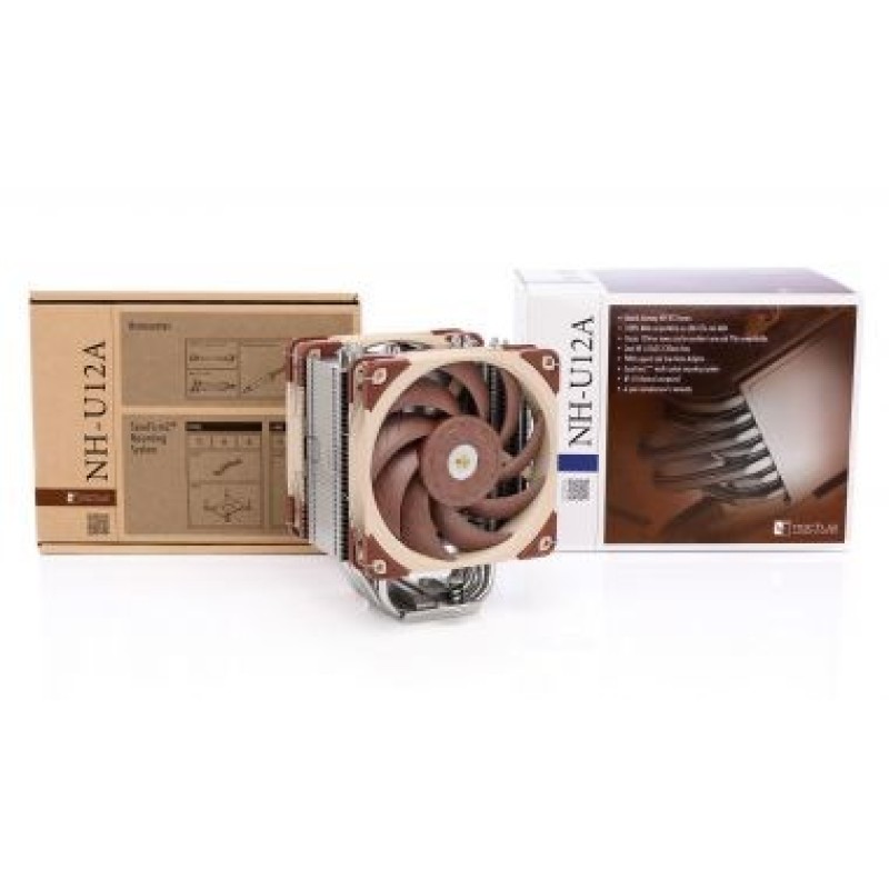 Noctua NH-U12A computer cooling component Processor Cooler 12 cm Beige, Brown, Silver 1 pc(s) Noctua NH-U12A computer cooling component Processor Cooler 12 cm Beige, Brown, Silver 1 pc(s)