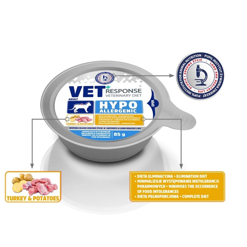VET RESPONSE Hypoallergenic Turkey - wet cat food - 85g