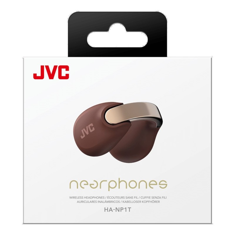 JVC HA-NP1TTU - open-back TWS earcuff headphones, burgundy