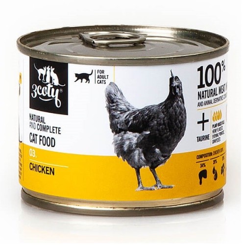 3COTY 03. Chicken - wet cat food - 180g 3COTY 03. Chicken - wet cat food - 180g