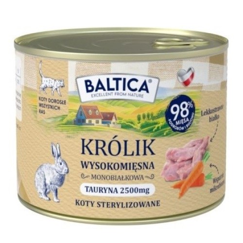 BALTICA Smaki regionów Rabbit - wet cat food - 185g BALTICA Smaki regionów Rabbit - wet cat food - 185g