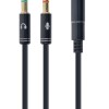 Gembird !Adapter audio stereo 3.5mm mini Jack/4PIN/ audio cable 0.2 m 2 x 3.5mm Black