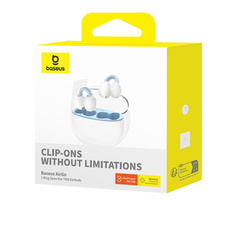 Baseus AirGo 1 Ring Headset True Wireless Stereo (TWS) In-ear Calls/Music Bluetooth White Baseus AirGo 1 Ring Headset True Wireless Stereo (TWS) In-ear Calls/Music Bluetooth White