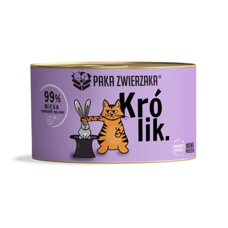 PAKA ZWIERZAKA Rabbit - wet cat food - 200g PAKA ZWIERZAKA Rabbit - wet cat food - 200g
