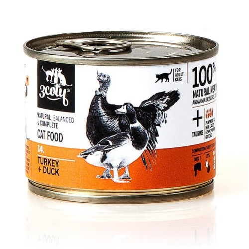 3Coty TURKEY with Spirulina for Adult cats 180g 3Coty TURKEY with Spirulina for Adult cats 180g