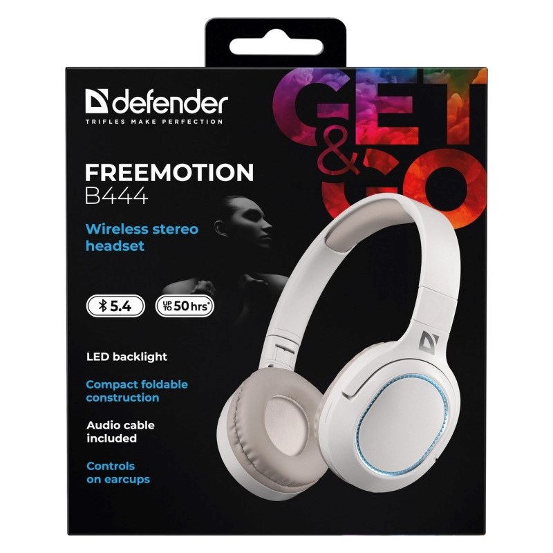 HEADPHONES DEFENDER BLUETOOTH FREEMOTION B444 BEIGE