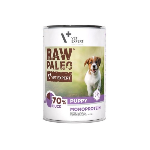 RAW PALEO Puppy Monoprotein Duck - wet food for puppies - 400 g RAW PALEO Puppy Monoprotein Duck - wet food for puppies - 400 g