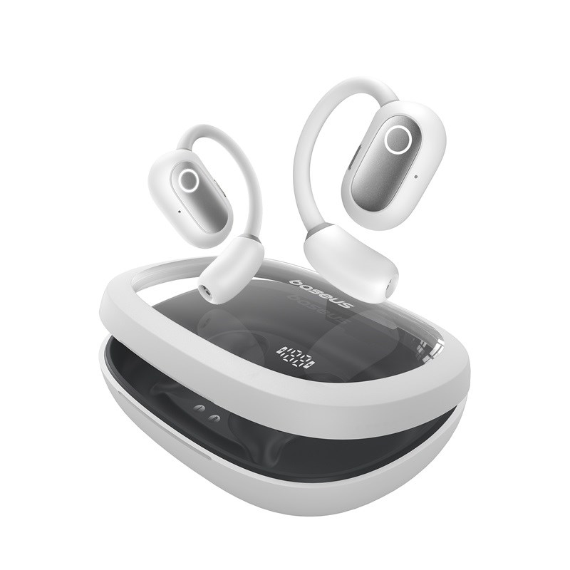Baseus Eli Fit Open- Ear Headset Wireless Connectivity/Music USB Type-C Bluetooth White Baseus Eli Fit Open- Ear Headset Wireless Connectivity/Music USB Type-C Bluetooth White