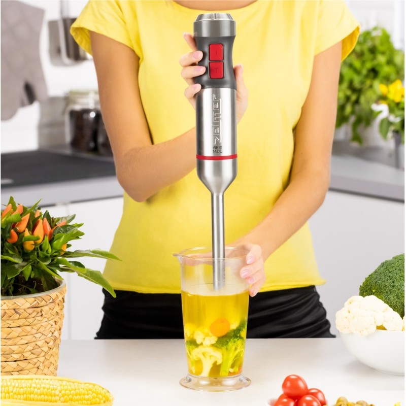 Zelmer ZHB4650 VARIO 0.7 L Immersion blender 1400 W Metallic, Red Zelmer ZHB4650 VARIO 0.7 L Immersion blender 1400 W Metallic, Red
