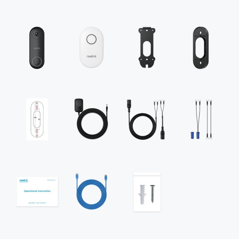 Reolink D340W - 5MP Video Doorbell with Chime, 2.4/5 GHz Wi-Fi, Person Detection, Two-Way Audio, Works with NVRs Reolink D340W - 5MP Video Doorbell with Chime, 2.4/5 GHz Wi-Fi, Person Detection, Two-Way Audio, Works with NVRs