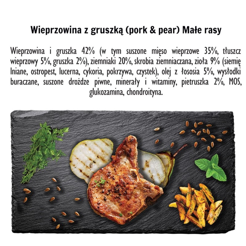 PAKA ZWIERZAKA Pork with pear S - dry dog food - 1,5kg PAKA ZWIERZAKA Pork with pear S - dry dog food - 1,5kg