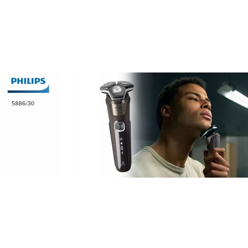Philips S5886/30 Series 5000 electric shaver for wet and dry shaving