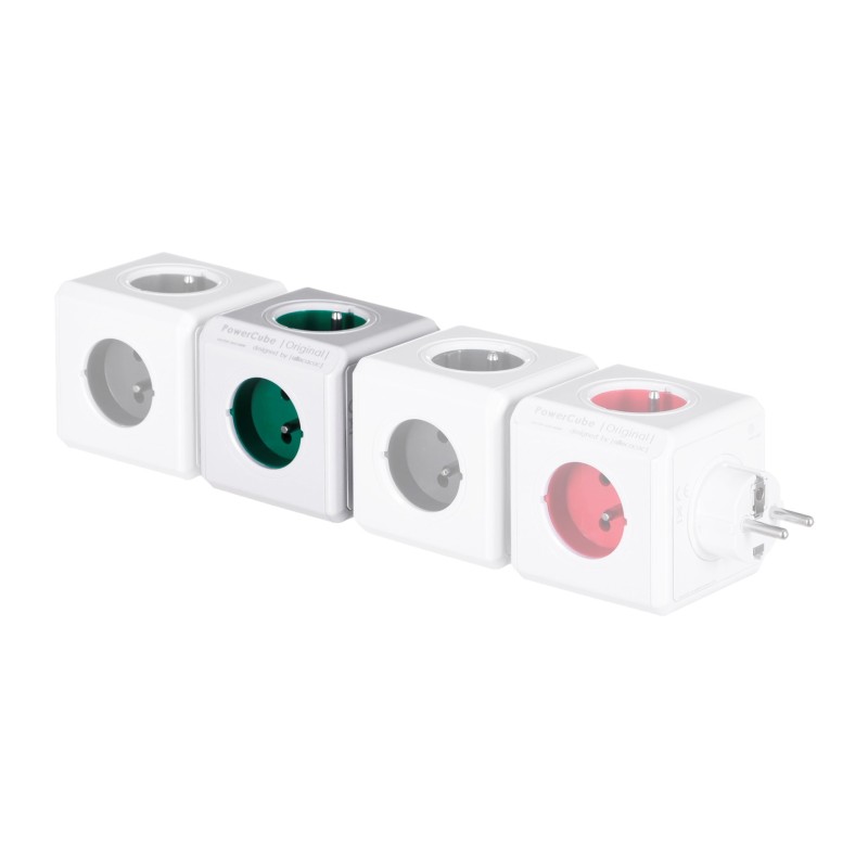 Allocacoc PowerCube Original (E) power extension 5 AC outlet(s) Green,White Allocacoc PowerCube Original (E) power extension 5 AC outlet(s) Green,White
