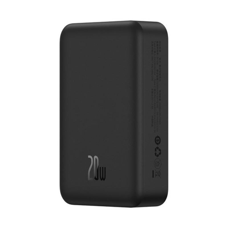 Baseus Magnetic Mini Powerbank Wireless charging 20000 mAh 20 W Black Baseus Magnetic Mini Powerbank Wireless charging 20000 mAh 20 W Black