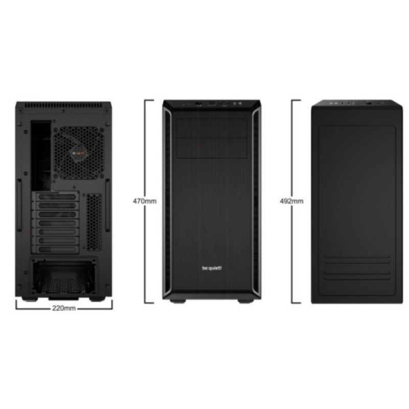 be quiet! Pure Base 600 Midi Tower Black, Silver be quiet! Pure Base 600 Midi Tower Black, Silver