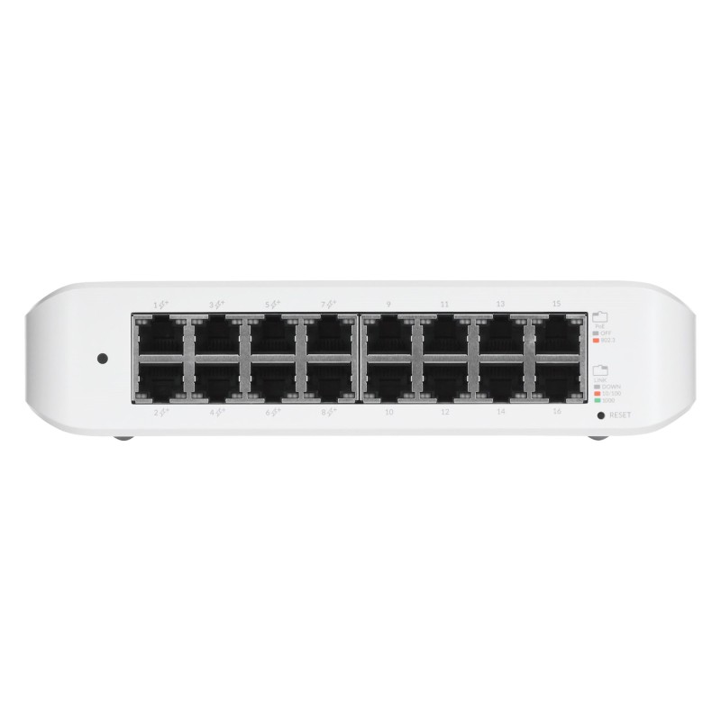 Ubiquiti UniFi Switch Lite 16 PoE L2 Gigabit Ethernet (10/100/1000) Power over Ethernet (PoE) White Ubiquiti UniFi Switch Lite 16 PoE L2 Gigabit Ethernet (10/100/1000) Power over Ethernet (PoE) White
