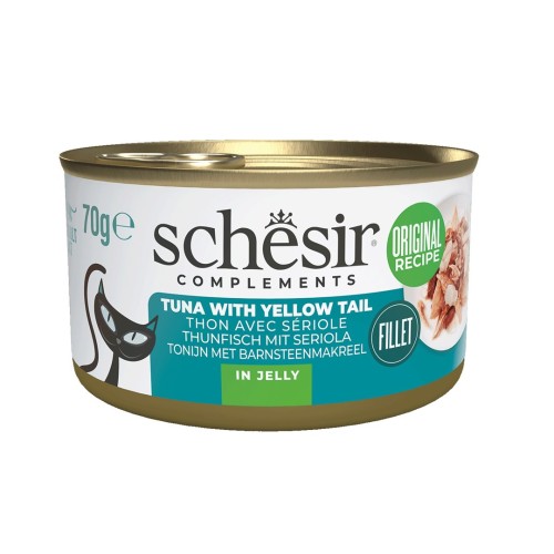 SCHESIR Complements Tuna with yellow tail in jelly - wet cat food - 70g SCHESIR Complements Tuna with yellow tail in jelly - wet cat food - 70g