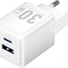 Vention 30W - charger with GaN technology, 1x USB-A, 1x USB-C (white)