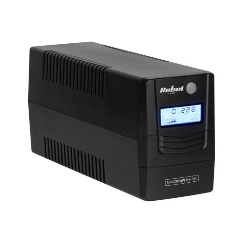 Rebel Nanopower Plus 1000 UPS | Off-line | Sinusoida| 1000VA | 600W | LCD | USB Rebel Nanopower Plus 1000 UPS | Off-line | Sinusoida| 1000VA | 600W | LCD | USB