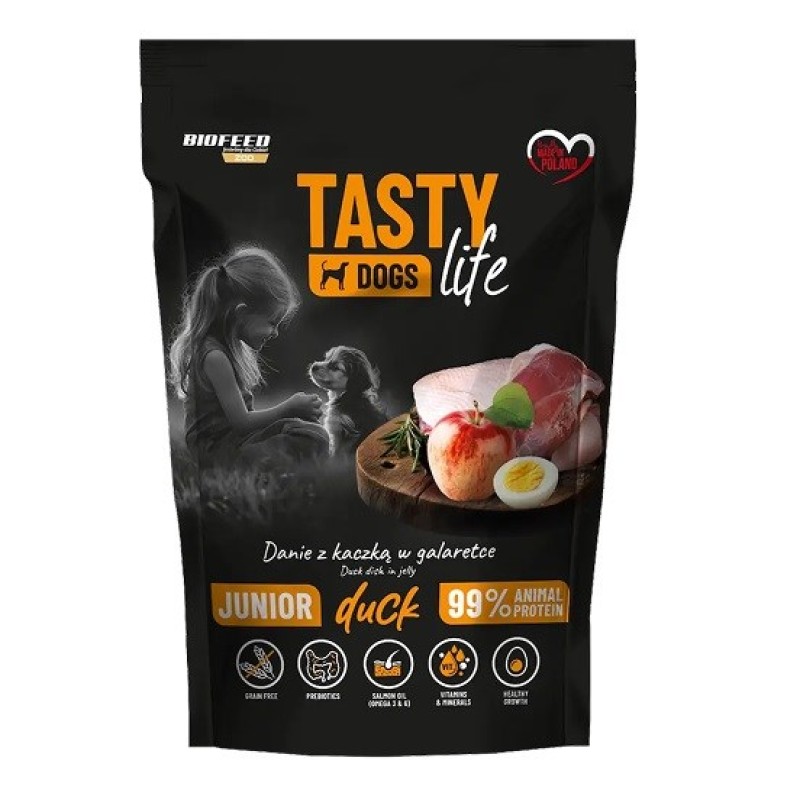 BIOFEED Tasty Dogs Life Junior Duck - wet dog food - 500g