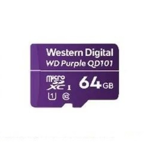 Western Digital WD Purple SC QD101 memory card 64 GB MicroSDXC Class 10 Western Digital WD Purple SC QD101 memory card 64 GB MicroSDXC Class 10