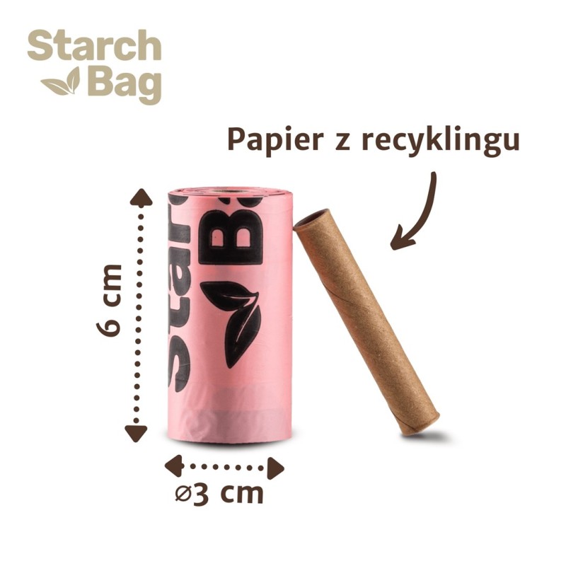 STARCH BAG - Dog poop bags - 1 x 15 pcs STARCH BAG - Dog poop bags - 1 x 15 pcs