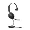 Jabra Evolve2 40 MS Mono USB-C - wired over-ear headphones, black