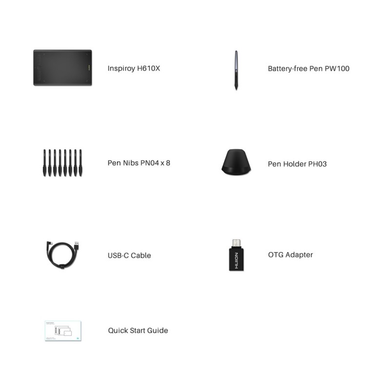 Huion Inspiroy H610X graphics tablet Huion Inspiroy H610X graphics tablet