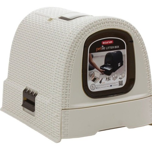CURVER - Cat litter box - cream/brown CURVER - Cat litter box - cream/brown