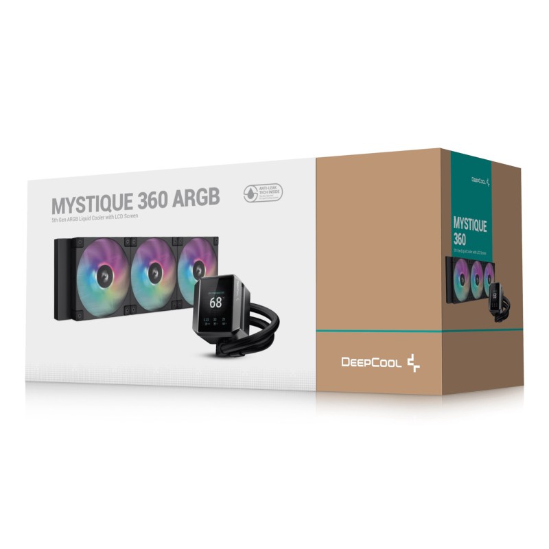 DeepCool MYSTIQUE 360 ARGB Processor All-in-one liquid cooler 12 cm Black 1 pc(s)
