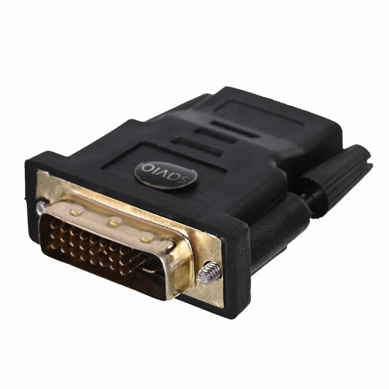 Savio CL-21 cable gender changer DVI HDMI Black Savio CL-21 cable gender changer DVI HDMI Black