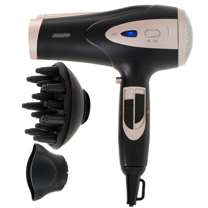 Adler Mesko MS 2287 hair dryer 2400 W Black, Champagne