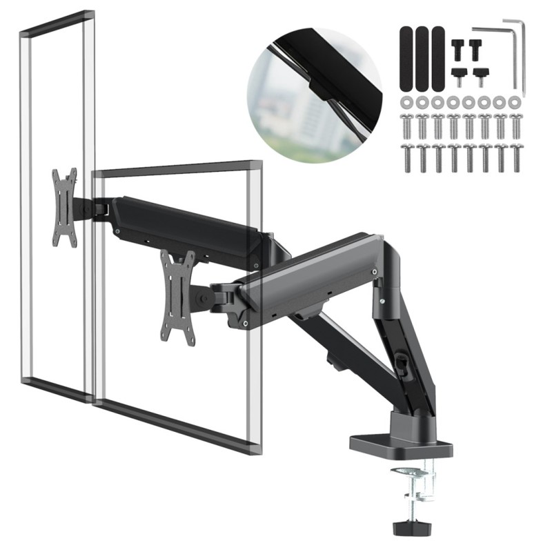 Maclean 2 monitor mount, gas spring, 17