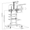 Techly Steel Trolley Floor Support with adjustable height, for TV from 60'' to 100''