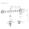 Maclean desk mount for 2 monitors, VESA 75x75 and 100x100, 17-32