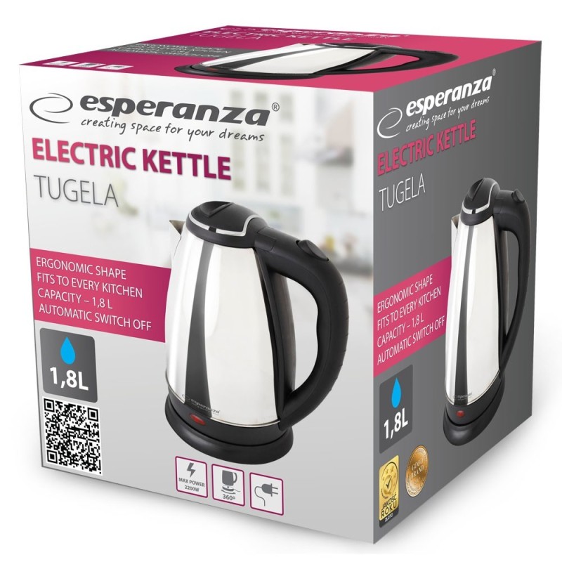 Esperanza EKK104S Electric kettle 1.8 L 2200 W Silver Esperanza EKK104S Electric kettle 1.8 L 2200 W Silver