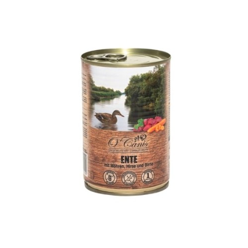 O'CANIS canned dog food- wet food- duck, millet and carrots - 400 g