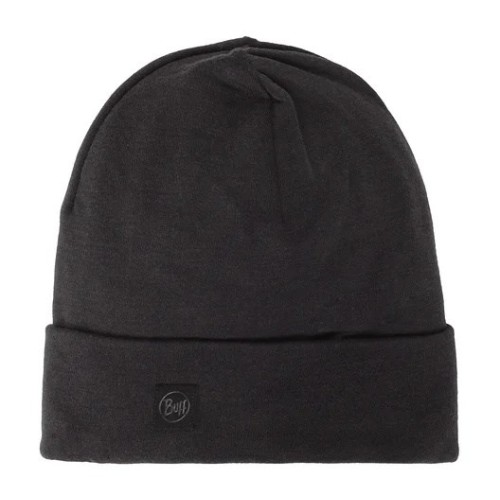 Buff Heavyweight Merino Wool Hat Loose Winter Cap - Black