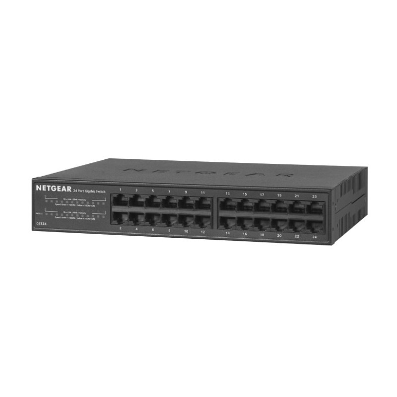 NETGEAR GS324 Unmanaged Gigabit Ethernet (10/100/1000) Black NETGEAR GS324 Unmanaged Gigabit Ethernet (10/100/1000) Black