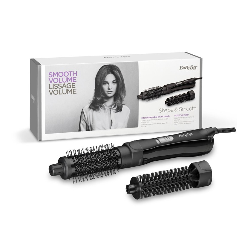 BaByliss Shape & Smooth Straightening brush Warm Black 800 W 78.7 BaByliss Shape & Smooth Straightening brush Warm Black 800 W 78.7