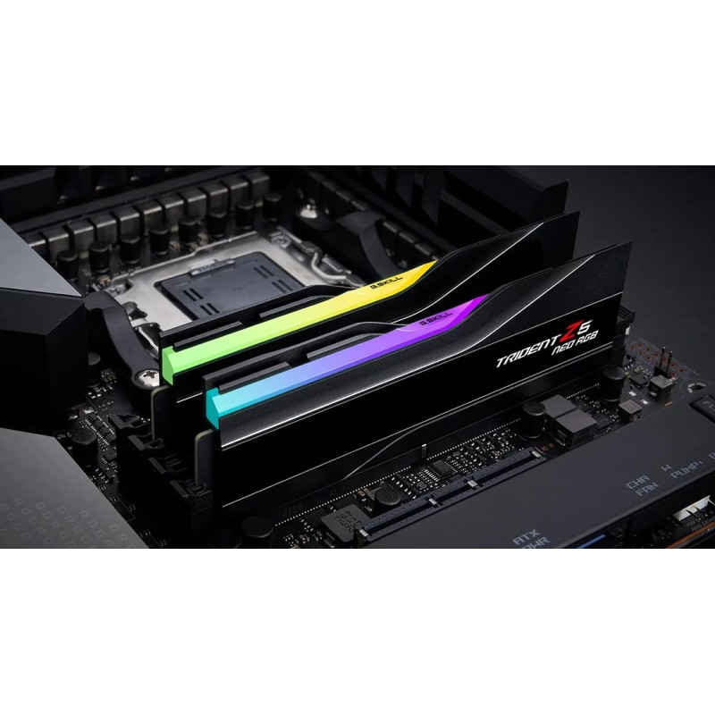 G.Skill Trident Z5 Neo RGB F5-6000J3244G64GX2-TZ5NR memory module 128 GB 2 x 64 GB DDR5 6000 MT/s G.Skill Trident Z5 Neo RGB F5-6000J3244G64GX2-TZ5NR memory module 128 GB 2 x 64 GB DDR5 6000 MT/s